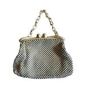 Vintage Whiting & Davis Co. Mesh Handbag  Bakelite Alumesh Aluminum metal mesh F